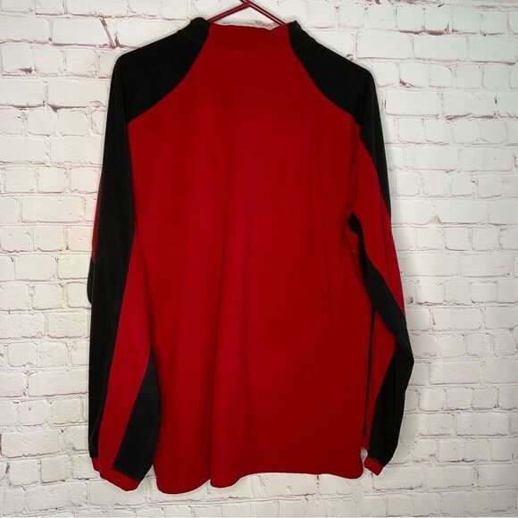 The North Face Fleece Jacket Mens XL Long Sleeve 1/4 Zip Red & Black TKA 100‎ - Picture 2 of 7